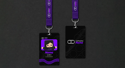 Crachá Mockup PSD Editável